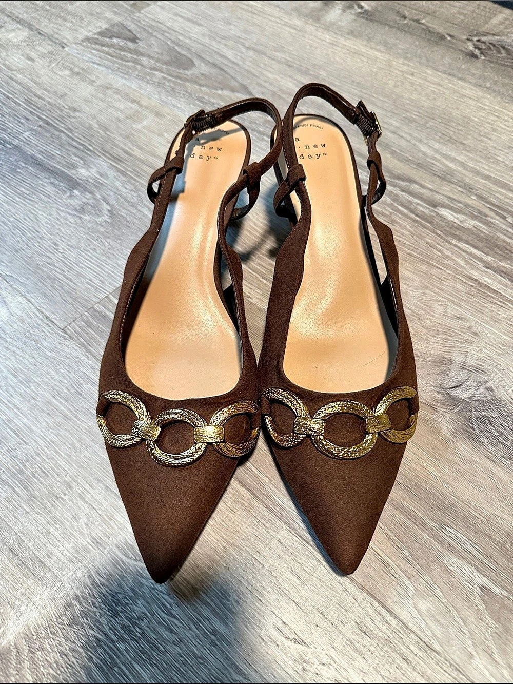 A New Day Pointed Toe Heels in Brown